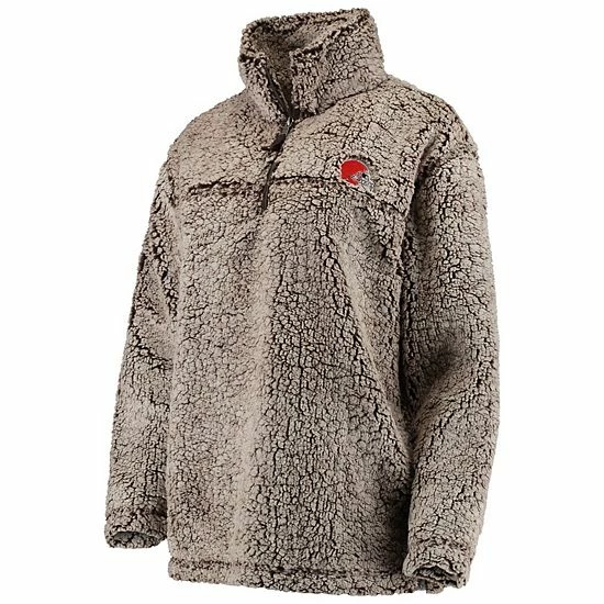 G-III Women's Brown Cleveland Browns Sherpa Quarter-Zip Pullover Jacket G-III Women's Brown Cleveland Browns Sherpa Quarter-Zip Pullover Jacket -G-III Sales Store unnamed file 234