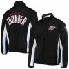 Men's G-III Sports By Carl Banks Black Oklahoma City Thunder 75th Anniversary Power Forward Space-Dye Full-Zip Track Jacket