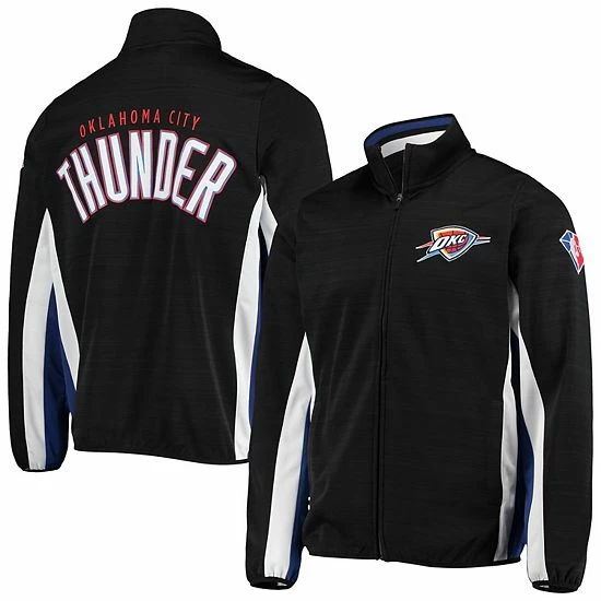 Men's G-III Sports by Carl Banks Black Oklahoma City Thunder 75th Anniversary Power Forward Space-Dye Full-Zip Track Jacket Men's G-III Sports By Carl Banks Black Oklahoma City Thunder 75th Anniversary Power Forward Space-Dye Full-Zip Track Jacket -G-III Sales Store unnamed file 2349
