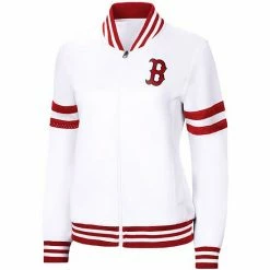 Women's G-III 4Her By Carl Banks White Boston Red Sox Pre-Game Full-Zip Track Jacket -G-III Sales Store unnamed file 2353