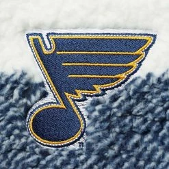 Women's G-III 4Her By Carl Banks Navy/White St. Louis Blues Plaid Sherpa Quarter-Zip Jacket -G-III Sales Store unnamed file 2358