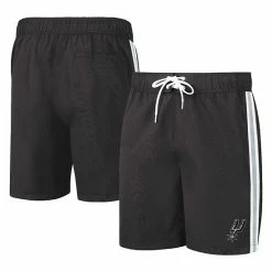 Men's G-III Sports By Carl Banks Black San Antonio Spurs Sand Beach Volley Swim Shorts