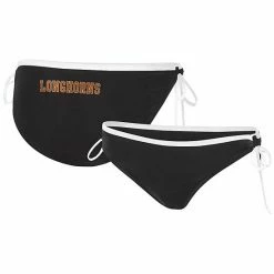 Women's G-III 4Her By Carl Banks Black Texas Longhorns Perfect Match Bikini Bottom