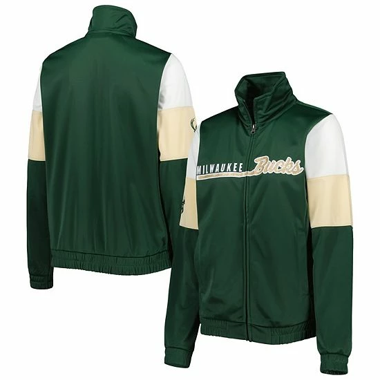 Women's G-III 4Her by Carl Banks Hunter Green Milwaukee Bucks Change Up Full-Zip Track Jacket Women's G-III 4Her By Carl Banks Hunter Green Milwaukee Bucks Change Up Full-Zip Track Jacket -G-III Sales Store unnamed file 240