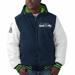 Men's G-III Sports By Carl Banks College Navy Seattle Seahawks Spike Commemorative Varsity Full-Zip Jacket 4 Men's G-III Sports By Carl Banks College Navy Seattle Seahawks Spike Commemorative Varsity Full-Zip Jacket -G-III Sales Store unnamed file 2406