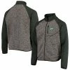 Men's G-III Sports By Carl Banks Charcoal/Kelly Green Dallas Stars Switchback Transitional Raglan Full-Zip Jacket