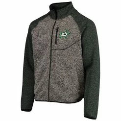 Men's G-III Sports By Carl Banks Charcoal/Kelly Green Dallas Stars Switchback Transitional Raglan Full-Zip Jacket -G-III Sales Store unnamed file 2409