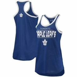 Women's G-III Sports By Carl Banks Blue Toronto Maple Leafs Showdown Slub Racerback Tank Top