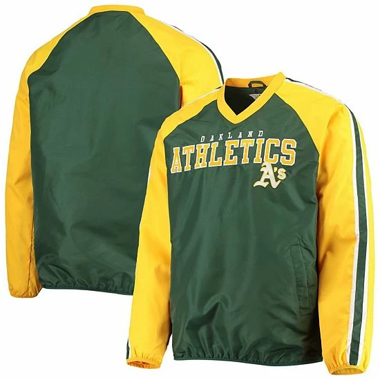 Men's G-III Sports by Carl Banks Green/Gold Oakland Athletics Kickoff Raglan V-Neck Pullover Jacket Men's G-III Sports By Carl Banks Green/Gold Oakland Athletics Kickoff Raglan V-Neck Pullover Jacket -G-III Sales Store unnamed file 2433