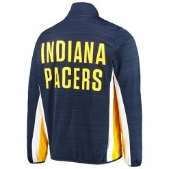 Men's G-III Sports By Carl Banks Navy Indiana Pacers 75th Anniversary Power Forward Space-Dye Full-Zip Track Jacket -G-III Sales Store unnamed file 2441
