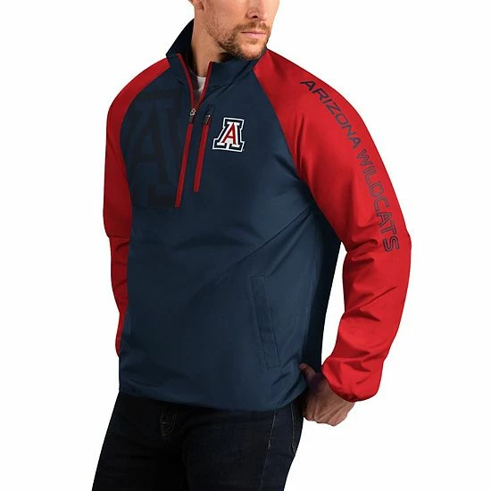 Men's G-III Sports by Carl Banks Navy Arizona Wildcats Point Guard Raglan Half-Zip Jacket Men's G-III Sports By Carl Banks Navy Arizona Wildcats Point Guard Raglan Half-Zip Jacket -G-III Sales Store unnamed file 247