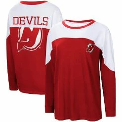 Women's G-III 4Her By Carl Banks Red New Jersey Devils Pop Fly Long Sleeve T-Shirt