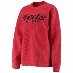 Women's G-III 4Her By Carl Banks Red Cincinnati Reds Comfy Cord Pullover Sweatshirt 2 Women's G-III 4Her By Carl Banks Red Cincinnati Reds Comfy Cord Pullover Sweatshirt -G-III Sales Store unnamed file 2481