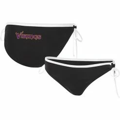 Women's G-III 4Her By Carl Banks Black Minnesota Vikings Perfect Match Bikini Bottom