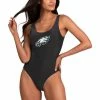 Women's G-III 4Her By Carl Banks Black Philadelphia Eagles Making Waves One-Piece Swimsuit