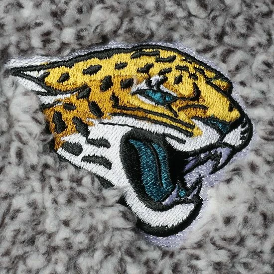 Women's G-III 4Her By Carl Banks Black Jacksonville Jaguars Sherpa Plaid Quarter-Zip Jacket - Image 5