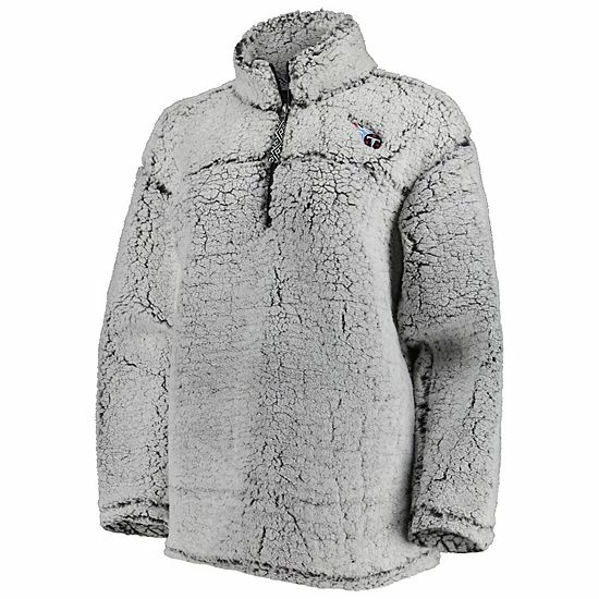 Women's G-III 4Her by Carl Banks Gray Tennessee Titans Sherpa Quarter-Zip Jacket Women's G-III 4Her By Carl Banks Gray Tennessee Titans Sherpa Quarter-Zip Jacket -G-III Sales Store unnamed file 2512