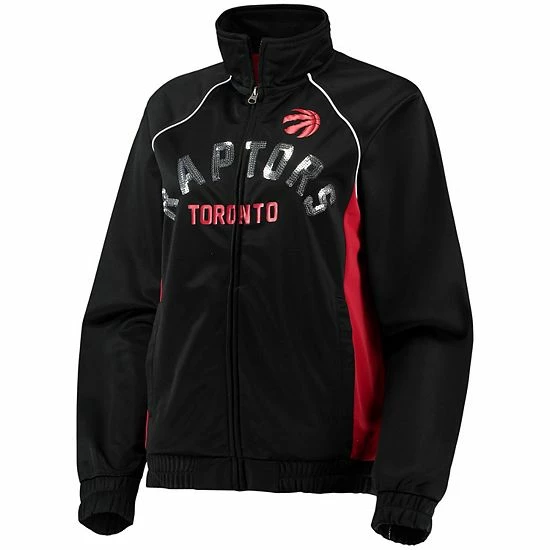 Women's G-III 4Her by Carl Banks Black/Red Toronto Raptors Backfield Raglan Full-Zip Track Jacket Women's G-III 4Her By Carl Banks Black/Red Toronto Raptors Backfield Raglan Full-Zip Track Jacket -G-III Sales Store unnamed file 252