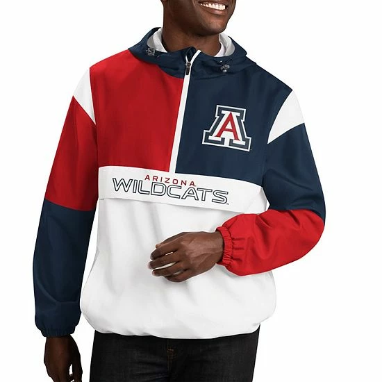 Men's G-III Sports by Carl Banks White/Navy Arizona Wildcats College Fair Catch Half-Zip Hoodie Men's G-III Sports By Carl Banks White/Navy Arizona Wildcats College Fair Catch Half-Zip Hoodie -G-III Sales Store unnamed file 2541