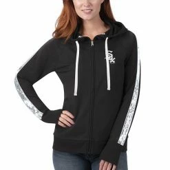 Women's G-III 4Her By Carl Banks Black Chicago White Sox Game Changer Raglan Full-Zip Hoodie -G-III Sales Store unnamed file 2547