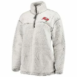 Women's G-III 4Her By Carl Banks Gray Tampa Bay Buccaneers Sherpa Quarter-Zip Pullover Jacket 2 Women's G-III 4Her By Carl Banks Gray Tampa Bay Buccaneers Sherpa Quarter-Zip Pullover Jacket -G-III Sales Store unnamed file 2555