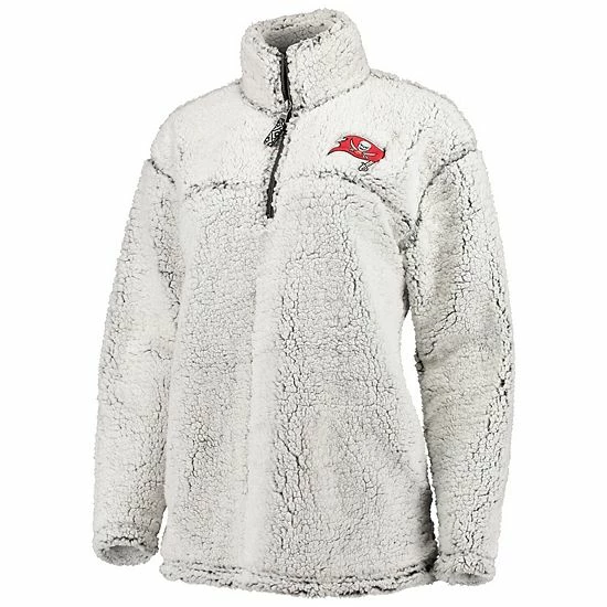 Women's G-III 4Her by Carl Banks Gray Tampa Bay Buccaneers Sherpa Quarter-Zip Pullover Jacket Women's G-III 4Her By Carl Banks Gray Tampa Bay Buccaneers Sherpa Quarter-Zip Pullover Jacket -G-III Sales Store unnamed file 2555
