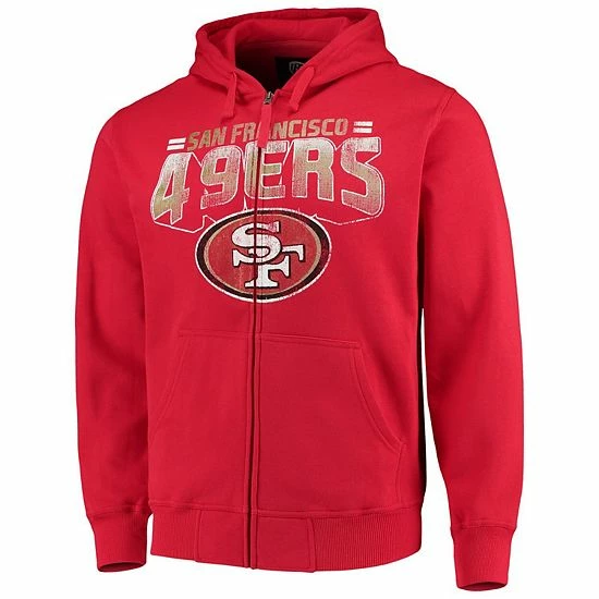 Men's G-III Sports by Carl Banks Scarlet San Francisco 49ers Perfect Season Full-Zip Hoodie Men's G-III Sports By Carl Banks Scarlet San Francisco 49ers Perfect Season Full-Zip Hoodie -G-III Sales Store unnamed file 2559