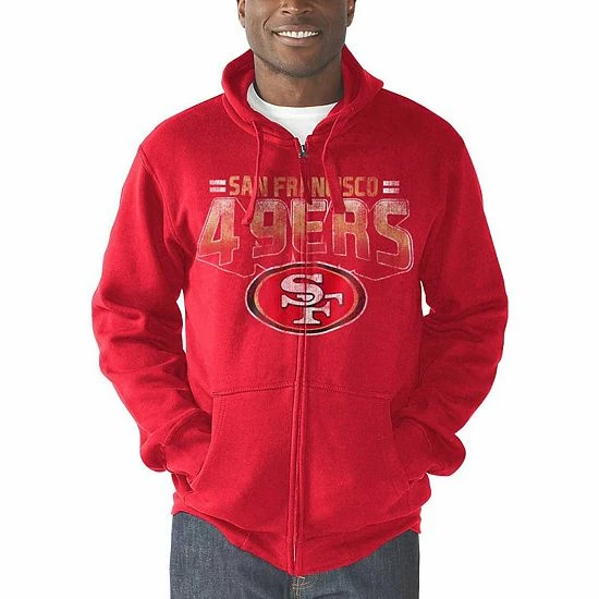 Men's G-III Sports by Carl Banks Scarlet San Francisco 49ers Perfect Season Full-Zip Hoodie Men's G-III Sports By Carl Banks Scarlet San Francisco 49ers Perfect Season Full-Zip Hoodie -G-III Sales Store unnamed file 2561