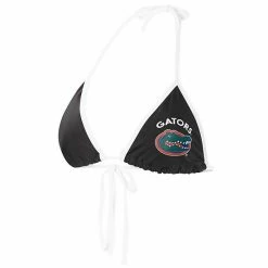 Women's G-III 4Her By Carl Banks Black Florida Gators Perfect Match Bikini Top