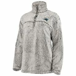 Women's G-III 4Her By Carl Banks Gray Carolina Panthers Sherpa Quarter-Zip Pullover Jacket 2 Women's G-III 4Her By Carl Banks Gray Carolina Panthers Sherpa Quarter-Zip Pullover Jacket -G-III Sales Store unnamed file 257