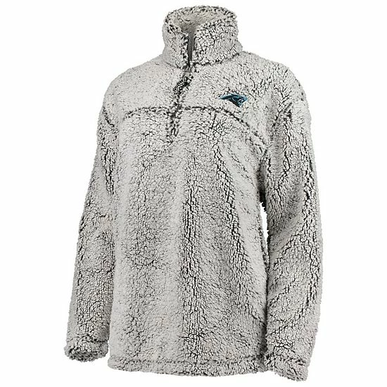 Women's G-III 4Her by Carl Banks Gray Carolina Panthers Sherpa Quarter-Zip Pullover Jacket Women's G-III 4Her By Carl Banks Gray Carolina Panthers Sherpa Quarter-Zip Pullover Jacket -G-III Sales Store unnamed file 257