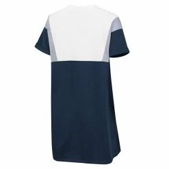 Women's G-III 4Her By Carl Banks Navy/White Michigan Wolverines 3rd Down Short Sleeve T-Shirt Dress -G-III Sales Store unnamed file 2573