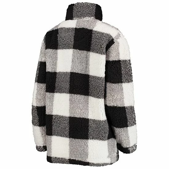 Women's G-III 4Her by Carl Banks Black Pittsburgh Steelers Sherpa Plaid Quarter-Zip Jacket Women's G-III 4Her By Carl Banks Black Pittsburgh Steelers Sherpa Plaid Quarter-Zip Jacket -G-III Sales Store unnamed file 2582