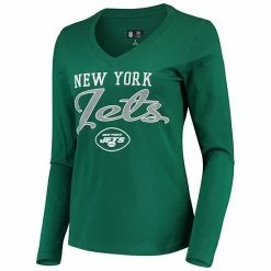Women's G-III 4Her By Carl Banks Green New York Jets Post Season Long Sleeve V-Neck T-Shirt 2 Women's G-III 4Her By Carl Banks Green New York Jets Post Season Long Sleeve V-Neck T-Shirt -G-III Sales Store unnamed file 2589