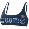 Women's G-III 4Her By Carl Banks Navy Chicago Cubs Southpaw Bikini Top
