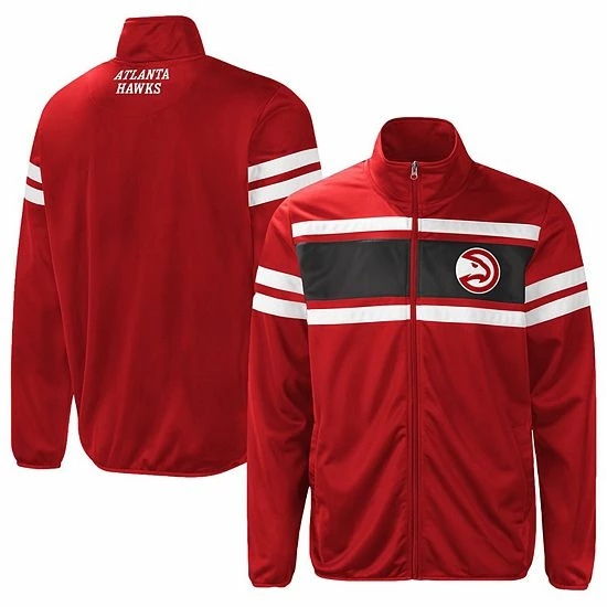Men's G-III Sports by Carl Banks Red Atlanta Hawks Power Pitcher Full-Zip Track Jacket Men's G-III Sports By Carl Banks Red Atlanta Hawks Power Pitcher Full-Zip Track Jacket -G-III Sales Store unnamed file 2596
