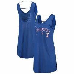 Women's G-III 4Her By Carl Banks Heathered Royal Texas Rangers Swim Cover-Up Dress