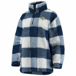 Women's G-III 4Her By Carl Banks Navy/White Nashville Predators Plaid Sherpa Quarter-Zip Jacket 2 Women's G-III 4Her By Carl Banks Navy/White Nashville Predators Plaid Sherpa Quarter-Zip Jacket -G-III Sales Store unnamed file 2608