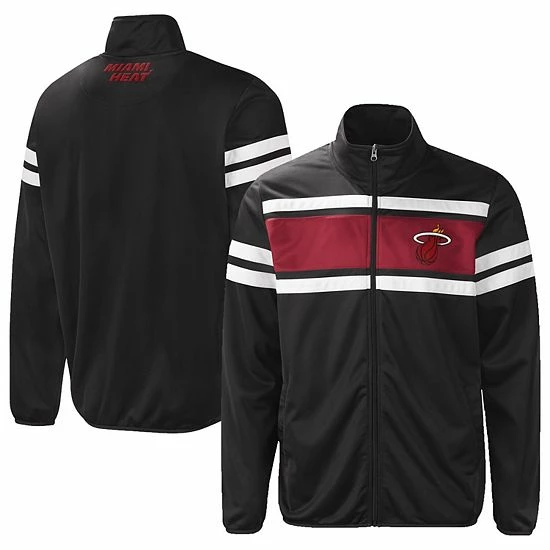 Men's G-III Sports by Carl Banks Black Miami Heat Power Pitcher Full-Zip Track Jacket Men's G-III Sports By Carl Banks Black Miami Heat Power Pitcher Full-Zip Track Jacket -G-III Sales Store unnamed file 2621