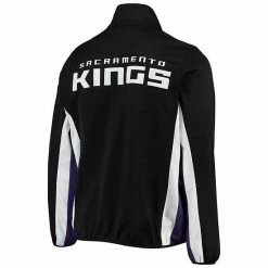 Men's G-III Sports By Carl Banks Black Sacramento Kings 75th Anniversary Power Forward Space-Dye Full-Zip Track Jacket -G-III Sales Store unnamed file 2638