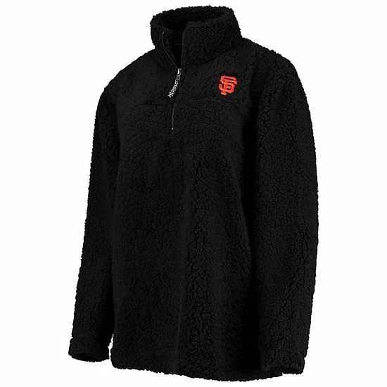 Women's G-III Sports By Carl Banks Black San Francisco Giants Sherpa Quarter-Zip Jacket 3 Women's G-III Sports By Carl Banks Black San Francisco Giants Sherpa Quarter-Zip Jacket - Image 3