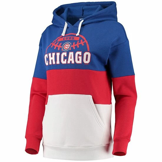 Women's G-III Sports by Carl Banks Royal/Red Chicago Cubs Block and Tackle Colorblock Pullover Hoodie Women's G-III Sports By Carl Banks Royal/Red Chicago Cubs Block And Tackle Colorblock Pullover Hoodie -G-III Sales Store unnamed file 2646