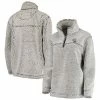 Women's G-III 4Her By Carl Banks Gray Colorado Rockies Sherpa Quarter-Zip Pullover Jacket