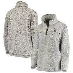 Women's G-III 4Her By Carl Banks Gray Colorado Rockies Sherpa Quarter-Zip Pullover Jacket