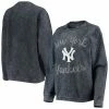 Women's G-III 4Her By Carl Banks Navy New York Yankees Script Comfy Cord Pullover Sweatshirt