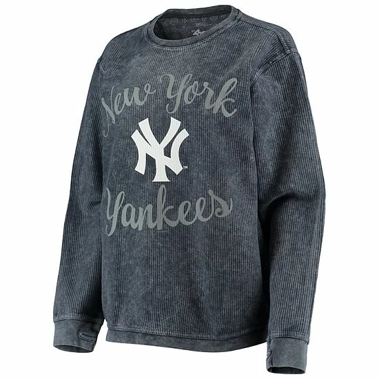 Women's G-III 4Her by Carl Banks Navy New York Yankees Script Comfy Cord Pullover Sweatshirt Women's G-III 4Her By Carl Banks Navy New York Yankees Script Comfy Cord Pullover Sweatshirt -G-III Sales Store unnamed file 269