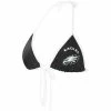 Women's G-III 4Her By Carl Banks Black Philadelphia Eagles Perfect Match Bikini Top