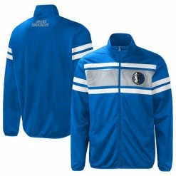Men's G-III Sports By Carl Banks Blue Dallas Mavericks Power Pitcher Full-Zip Track Jacket