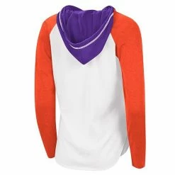 Women's G-III 4Her By Carl Banks White/Orange Clemson Tigers From The Sideline Raglan Hoodie Long Sleeve T-Shirt 3 Women's G-III 4Her By Carl Banks White/Orange Clemson Tigers From The Sideline Raglan Hoodie Long Sleeve T-Shirt -G-III Sales Store unnamed file 2710