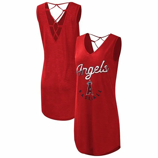 Women's G-III 4Her by Carl Banks Red Los Angeles Angels Game Time Slub Beach V-Neck Cover-Up Dress Women's G-III 4Her By Carl Banks Red Los Angeles Angels Game Time Slub Beach V-Neck Cover-Up Dress -G-III Sales Store unnamed file 2724